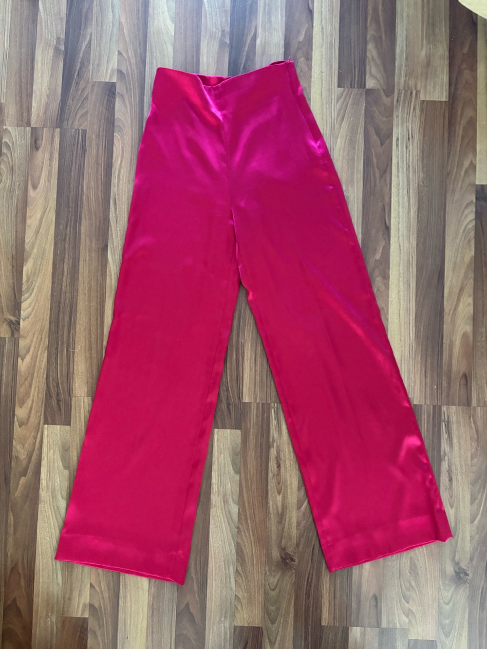 Zara Hot Pink Satin Trousers